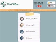 Tablet Screenshot of goffstownanimalhospital.com